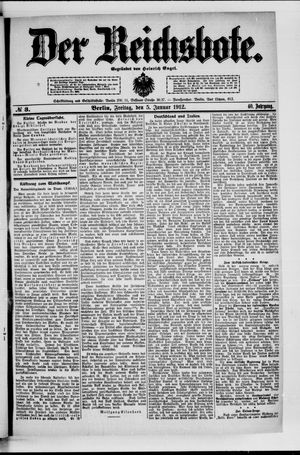 Der Reichsbote vom 05.01.1912
