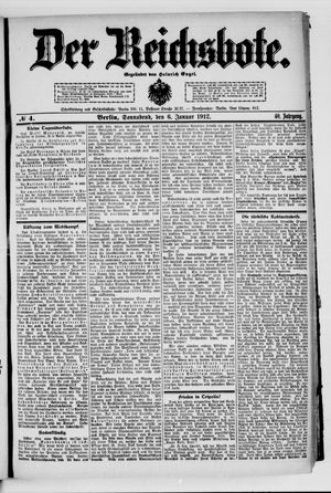 Der Reichsbote vom 06.01.1912