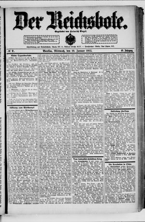 Der Reichsbote on Jan 10, 1912