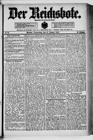 Der Reichsbote vom 11.01.1912