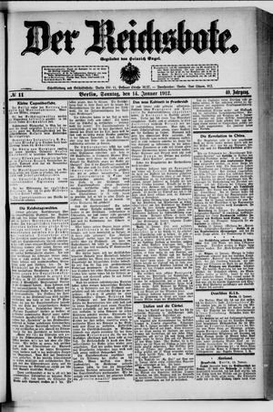 Der Reichsbote on Jan 14, 1912