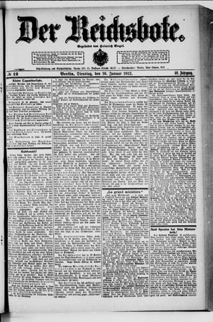 Der Reichsbote vom 16.01.1912