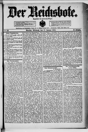 Der Reichsbote on Jan 17, 1912