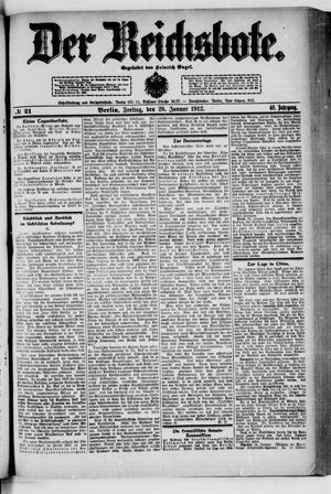 Der Reichsbote vom 26.01.1912