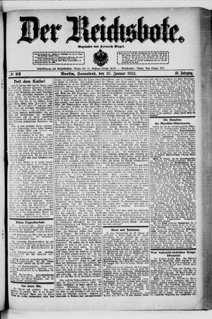 Der Reichsbote vom 27.01.1912