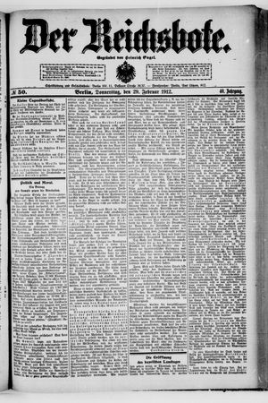 Der Reichsbote vom 29.02.1912