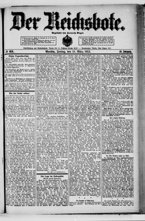Der Reichsbote on Mar 15, 1912