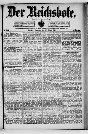 Der Reichsbote on Mar 17, 1912