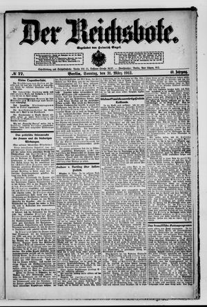 Der Reichsbote vom 31.03.1912