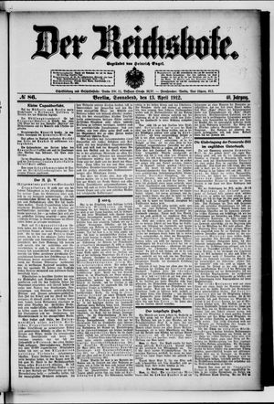 Der Reichsbote vom 13.04.1912