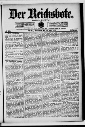 Der Reichsbote vom 20.04.1912
