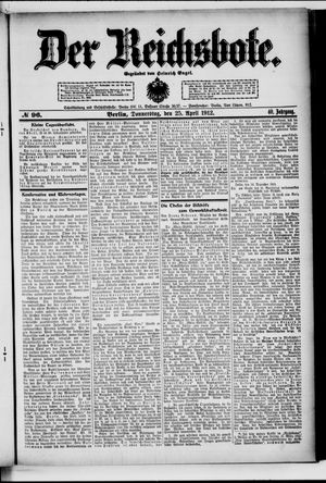 Der Reichsbote on Apr 25, 1912