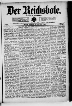Der Reichsbote vom 28.04.1912