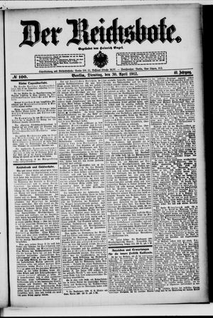 Der Reichsbote vom 30.04.1912