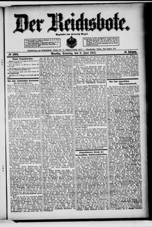 Der Reichsbote vom 09.06.1912