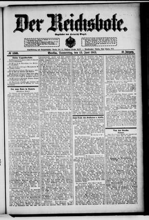 Der Reichsbote vom 13.06.1912