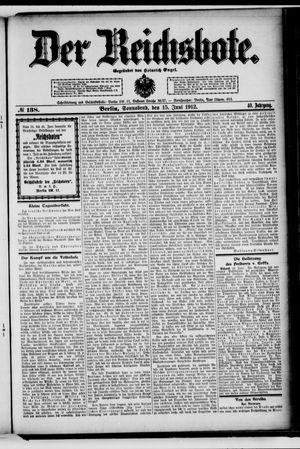 Der Reichsbote vom 15.06.1912