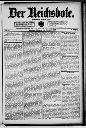 Der Reichsbote vom 26.06.1912
