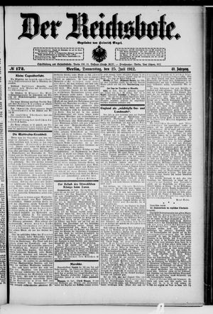 Der Reichsbote vom 25.07.1912