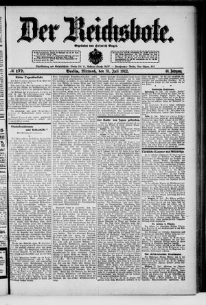 Der Reichsbote on Jul 31, 1912