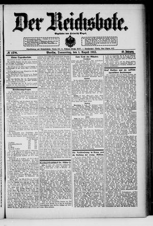 Der Reichsbote vom 01.08.1912