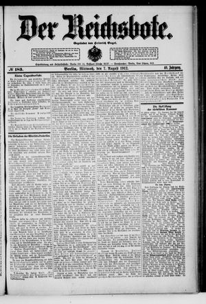 Der Reichsbote vom 07.08.1912