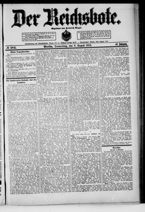 Der Reichsbote vom 08.08.1912