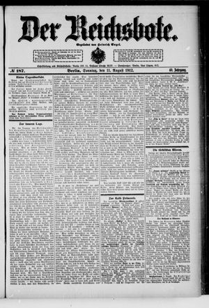 Der Reichsbote vom 11.08.1912