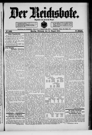 Der Reichsbote vom 14.08.1912