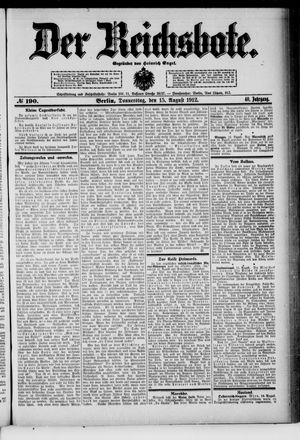 Der Reichsbote vom 15.08.1912