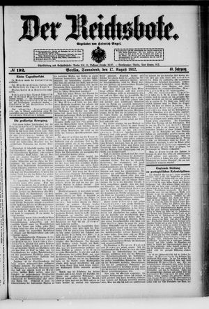 Der Reichsbote vom 17.08.1912
