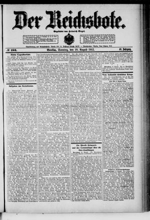 Der Reichsbote vom 18.08.1912