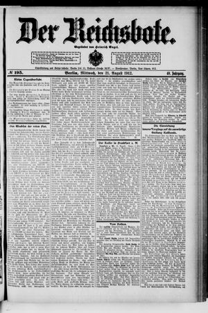 Der Reichsbote vom 21.08.1912