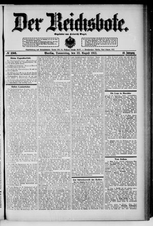 Der Reichsbote vom 22.08.1912