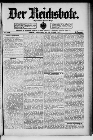 Der Reichsbote on Aug 24, 1912