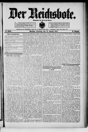 Der Reichsbote vom 27.08.1912