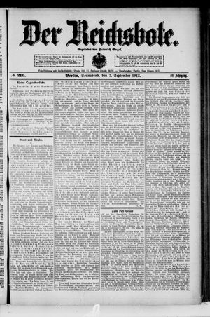 Der Reichsbote vom 07.09.1912
