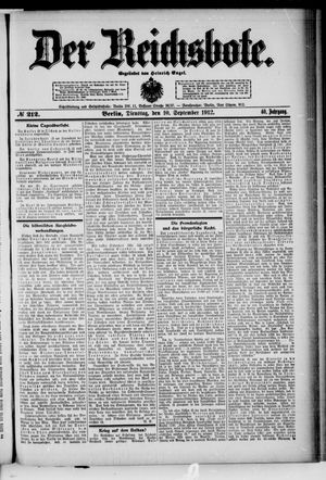 Der Reichsbote vom 10.09.1912