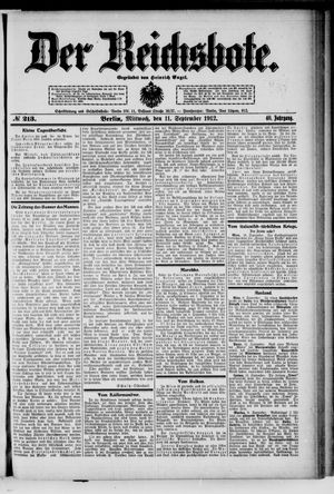 Der Reichsbote vom 11.09.1912