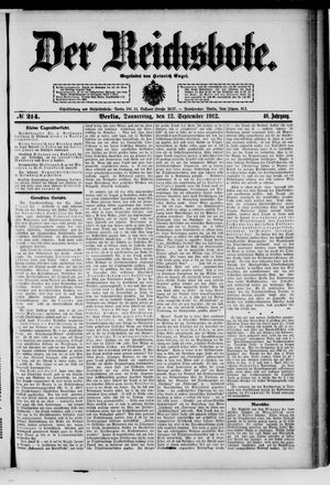 Der Reichsbote vom 12.09.1912