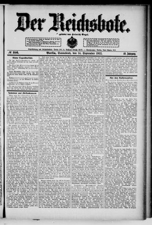 Der Reichsbote vom 14.09.1912