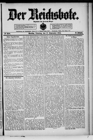 Der Reichsbote vom 17.09.1912