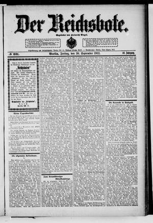 Der Reichsbote vom 20.09.1912