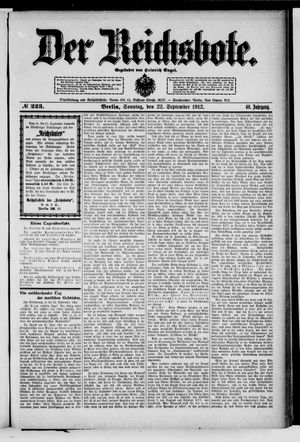 Der Reichsbote vom 22.09.1912