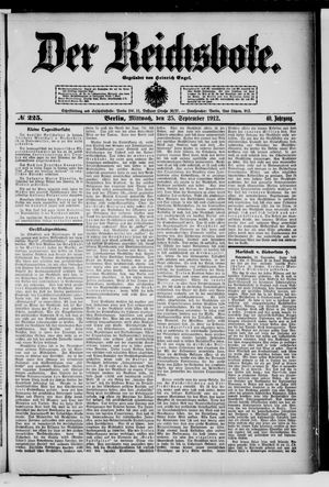 Der Reichsbote on Sep 25, 1912