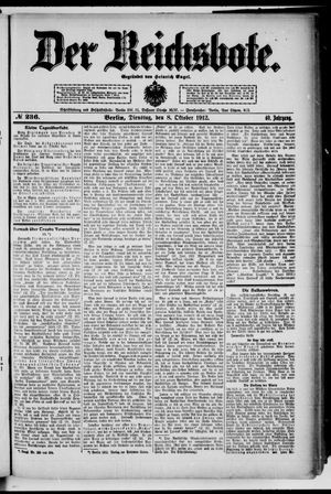 Der Reichsbote vom 08.10.1912