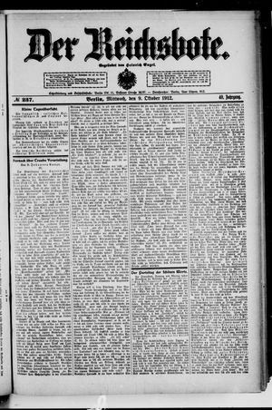 Der Reichsbote vom 09.10.1912