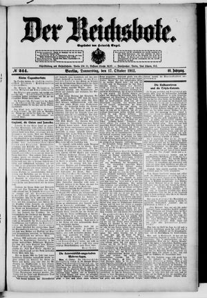 Der Reichsbote vom 17.10.1912