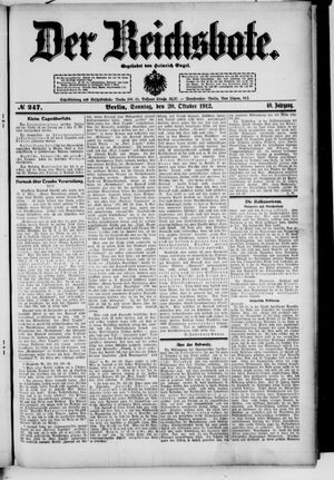 Der Reichsbote vom 20.10.1912