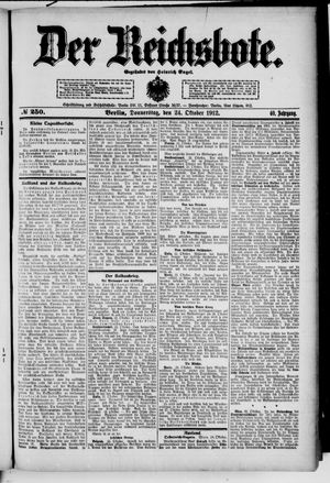 Der Reichsbote vom 24.10.1912